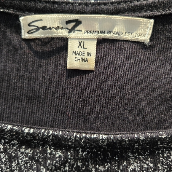 SEVEN 7 Women's Black & White Long Sleeve Top - XL - Picture 4 of 6
